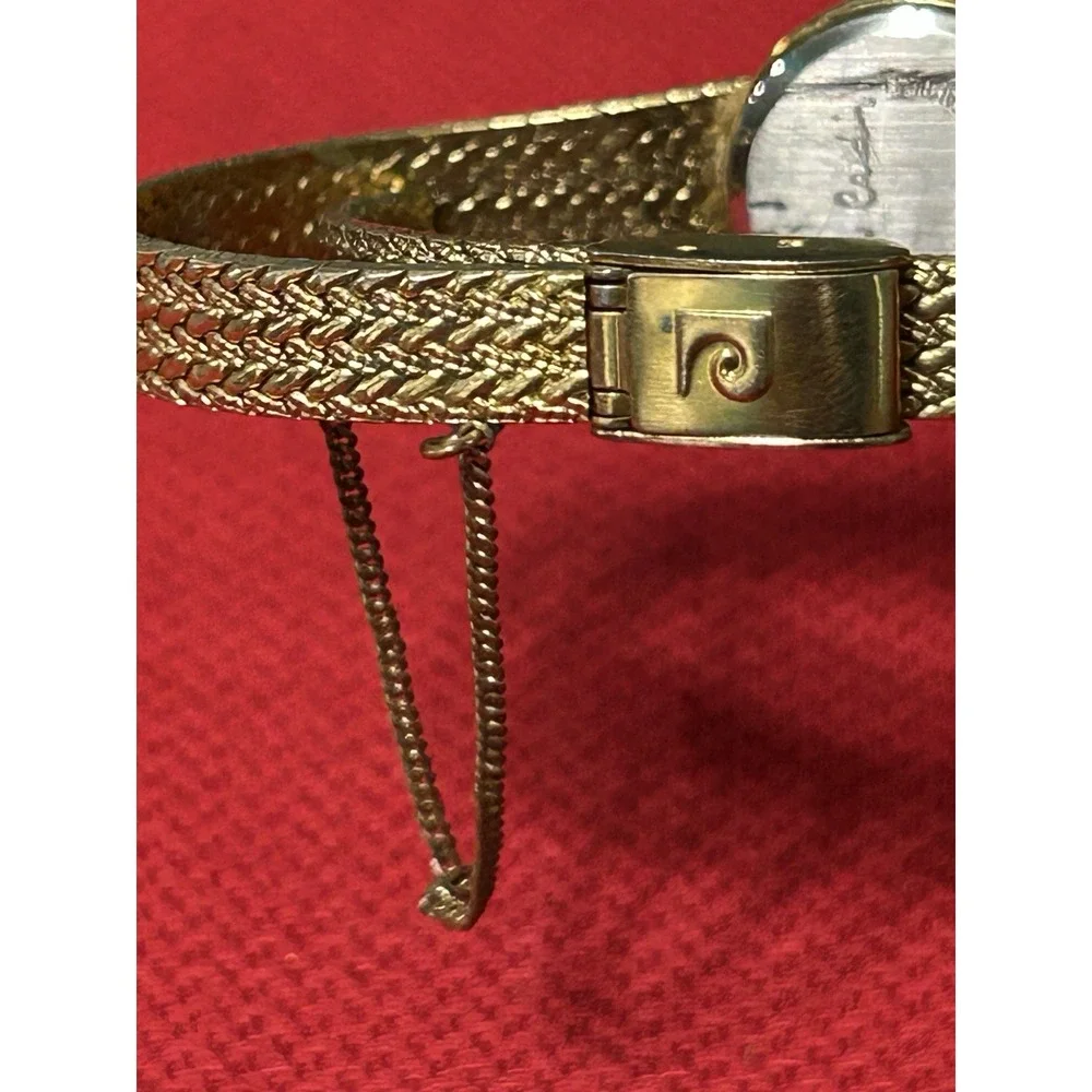 Vintage PIERRE CARDIN Designer Quartz Gold Plated Ladies Watch with Bracelet